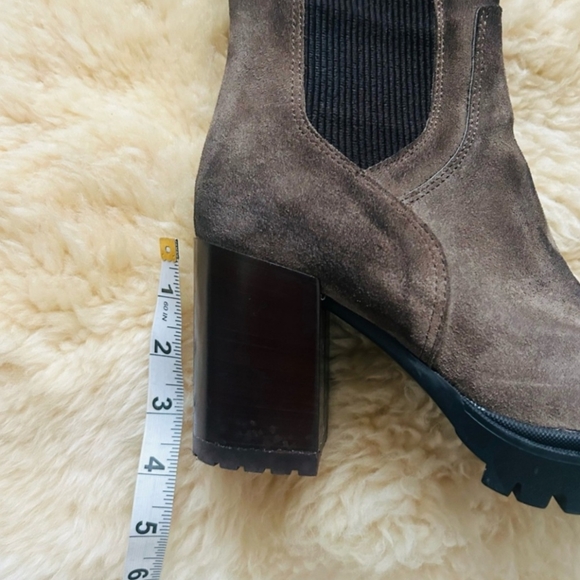 Emanuele Crasto distressed suede platform chelsea lug soled boot - Picture 2 of 6